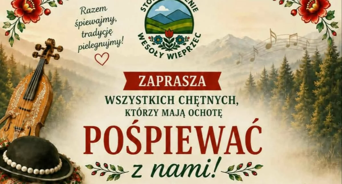 Wspólne śpiewanie w Wieprzcu. Góralskie melodie, warsztaty i poczęstunek