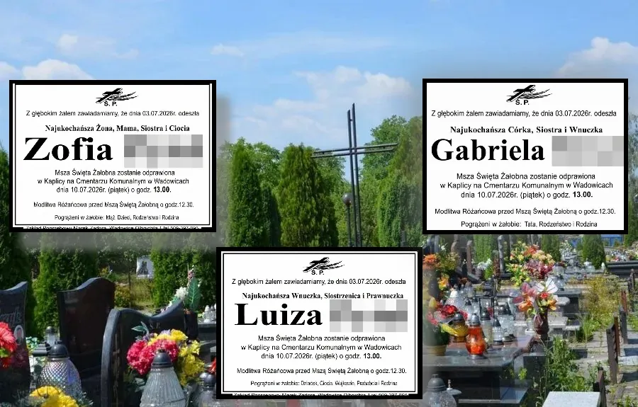 Wspólny pogrzeb dla Zofii, Gabrieli i Luizy w Wadowicach. Domniemany sprawca morderstwa spocznie osobno