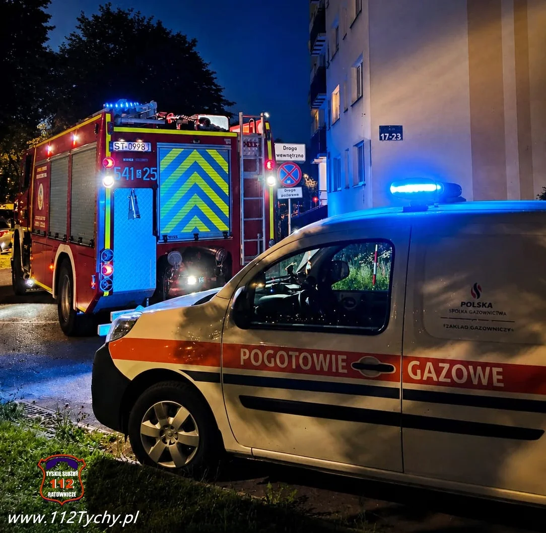 Wyciek gazu w budynku w Tychach. Interweniowali strażacy