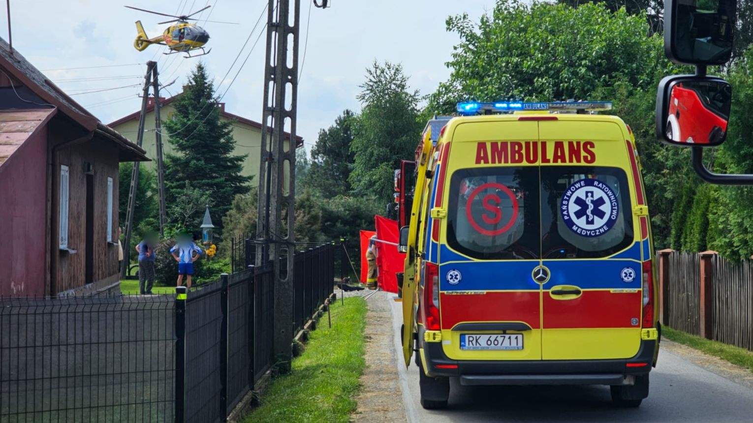 Wypadek motocyklisty w Cergowej. Zadysponowano śmigłowiec LPR