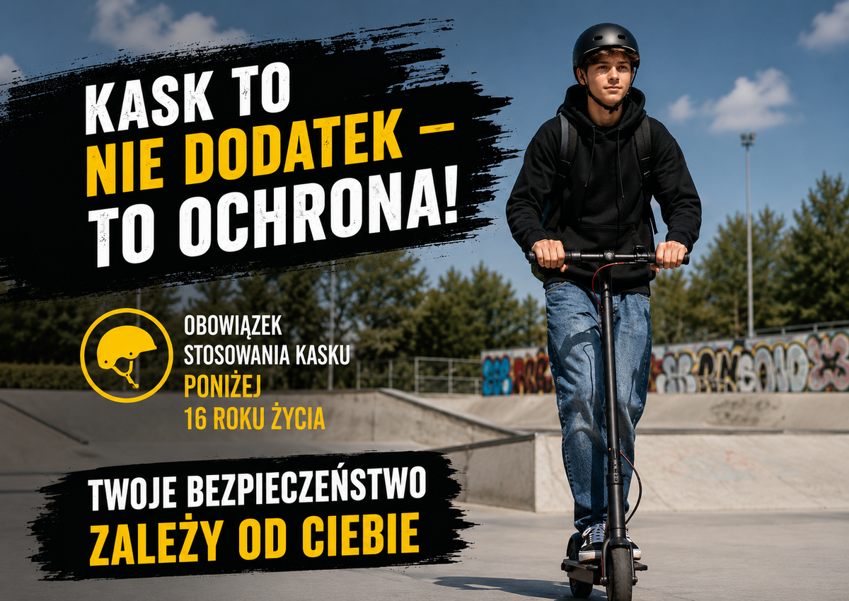 Wypadek na hulajnodze elektrycznej. 15-latek z obrażeniami ciała trafił do szpitala