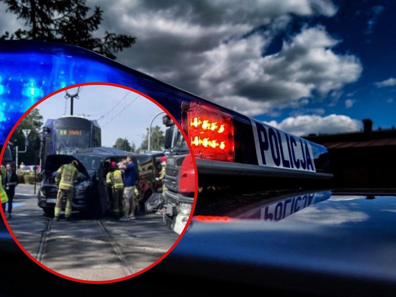Wypadek na skrzyżowaniu we Wrocławiu. Tramwaj uderzył w busa, pasażerowie w szpitalu