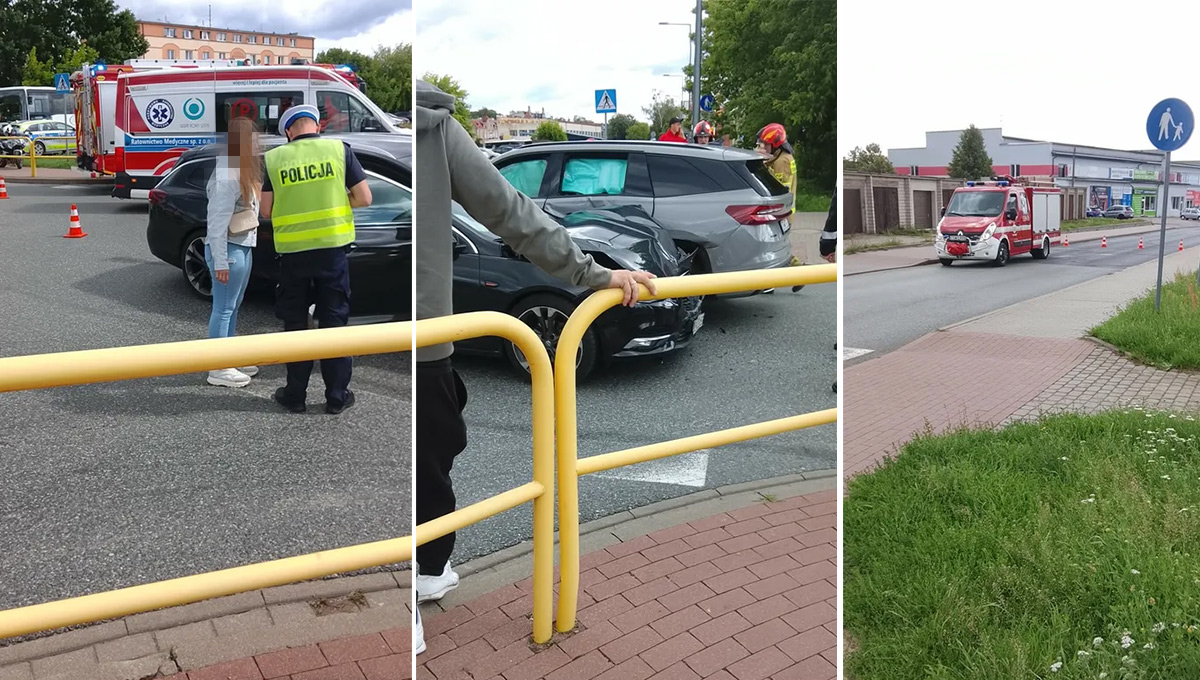 Wypadek w centrum miasta. Trzy osoby, w tym dziecko, trafiły do szpitala