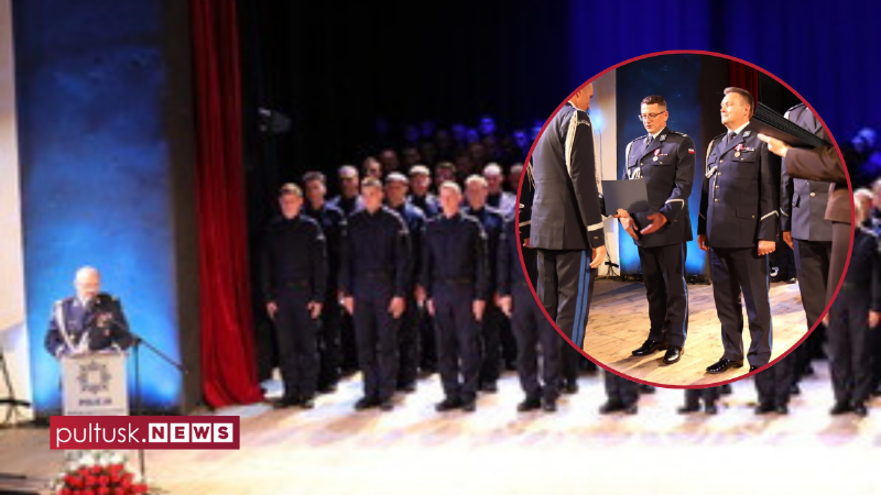 Wyróżnienia dla pułtuskich policjantów! Awans komendanta i medale podczas wojewódzkiego Święta Policji