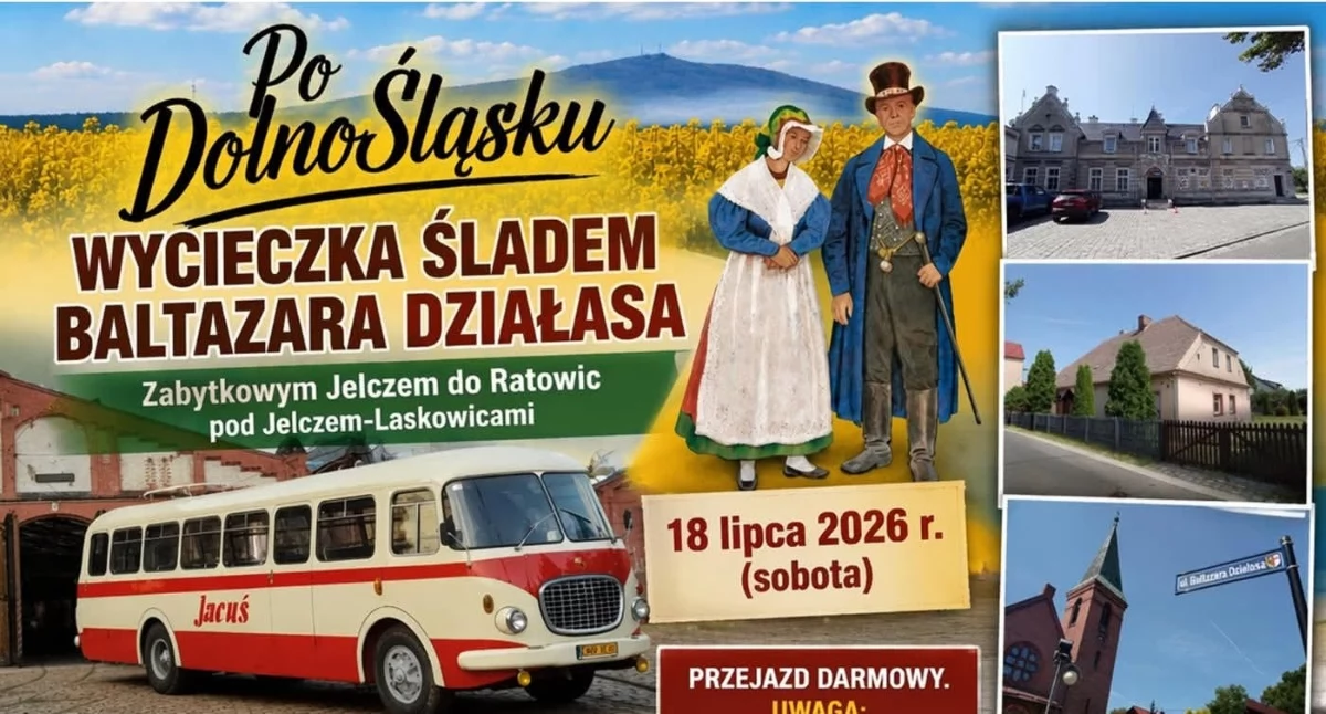 Zabytkowym autobusem śladami Baltazara Działasa. Bezpłatna wycieczka z Wrocławia do Ratowic