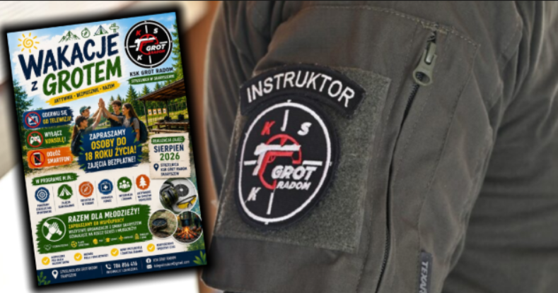 Zamiast telefonu i konsoli – strzelnica. KSK GROT Radom zaprasza młodzież na darmowe wakacyjne zajęcia