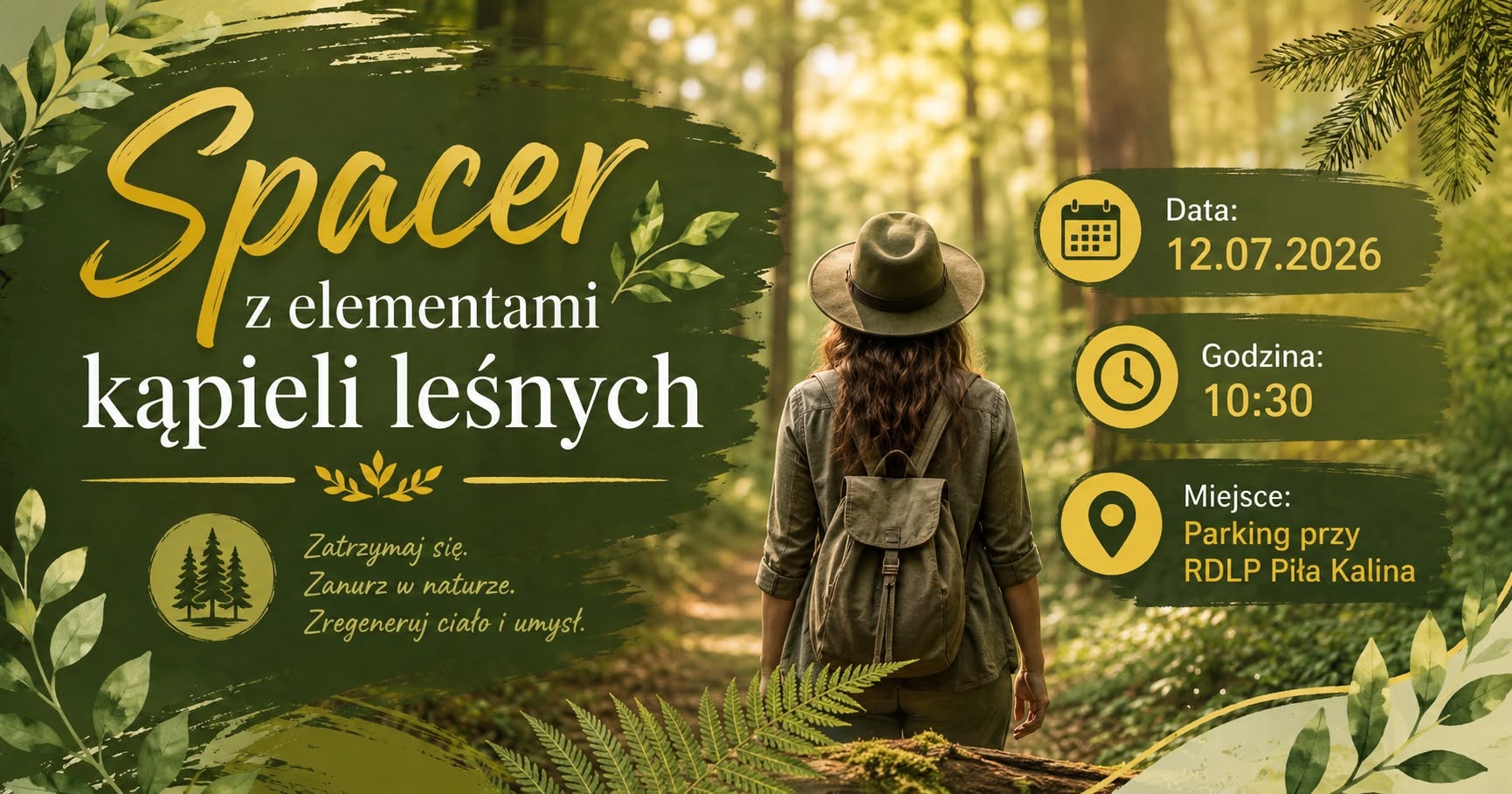 Zapraszam na kolejny spacer z elementami kąpieli leśnych