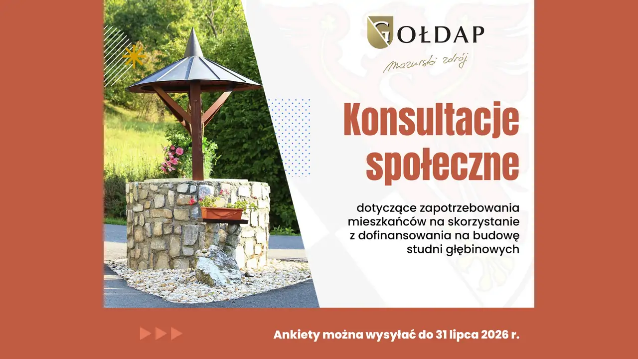 Zapraszamy do konsultacji społecznych dotyczących budowy studni głębinowych
