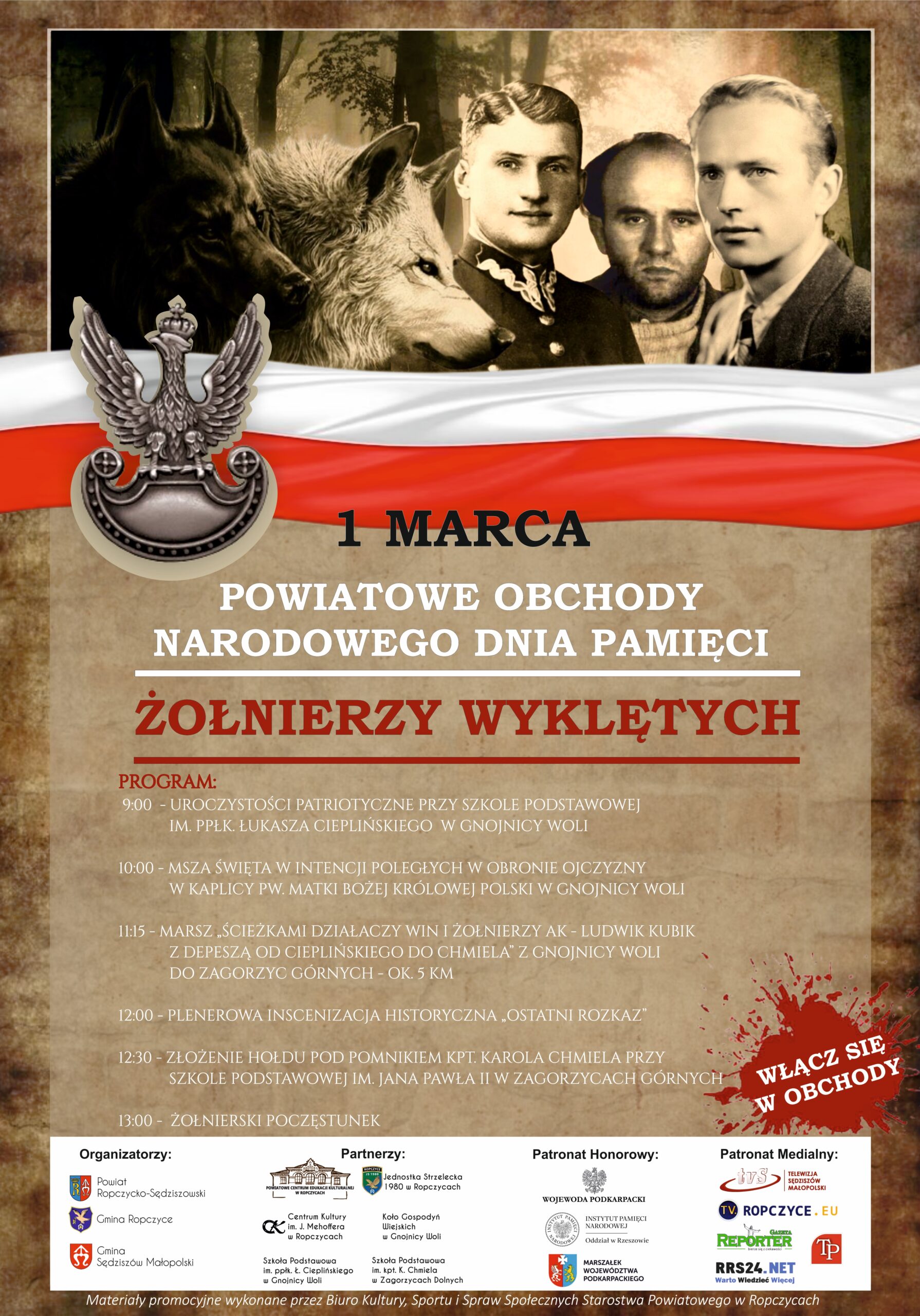ZAPROSZENIE – Dzień Żołnierzy Wyklętych (1.marca br.).