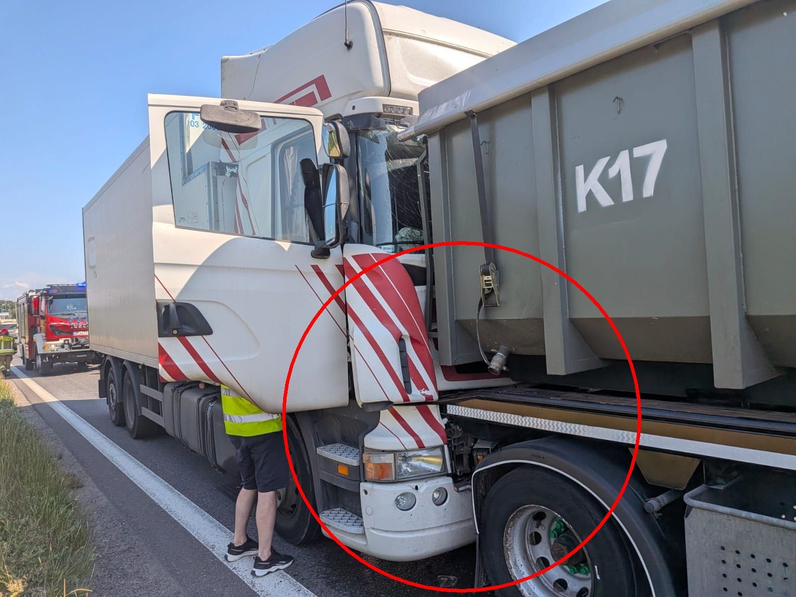 Zderzenie dwóch ciężarówek na obwodnicy Opola. Są utrudnienia w ruchu