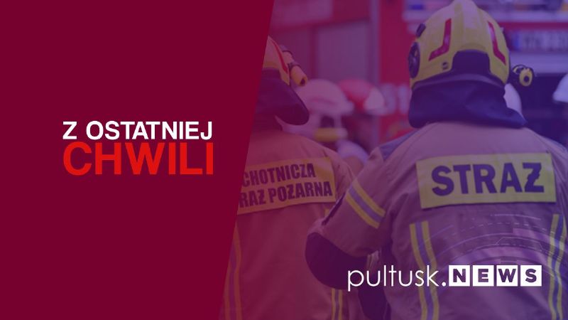 Zderzenie dwóch samochodów osobowych i ciągnika. Utrudnienia w ruchu na trasie Pułtusk-Ciechanów