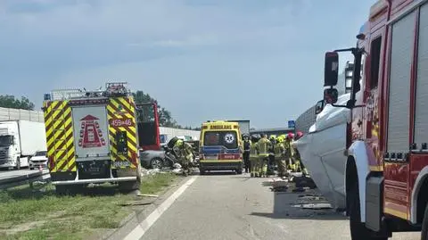 Wypadek na autostradzie A2 koło Skierniewic
