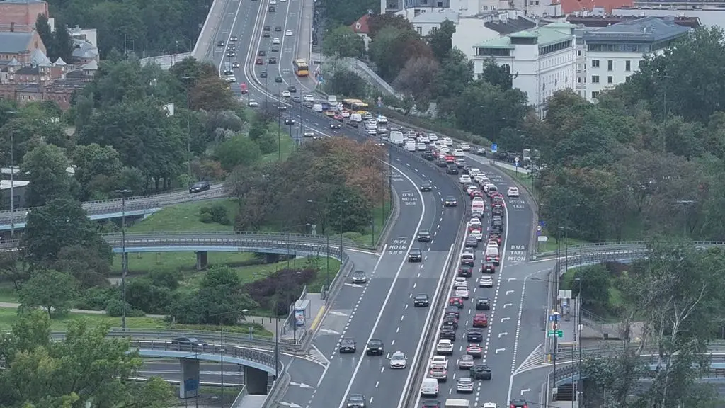 Kolizja na Moście Łazienkowskim