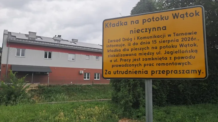 Remont kładki na Wątoku w Tarnowie