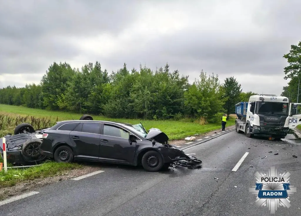 Wypadek na DK9 w Skaryszewie