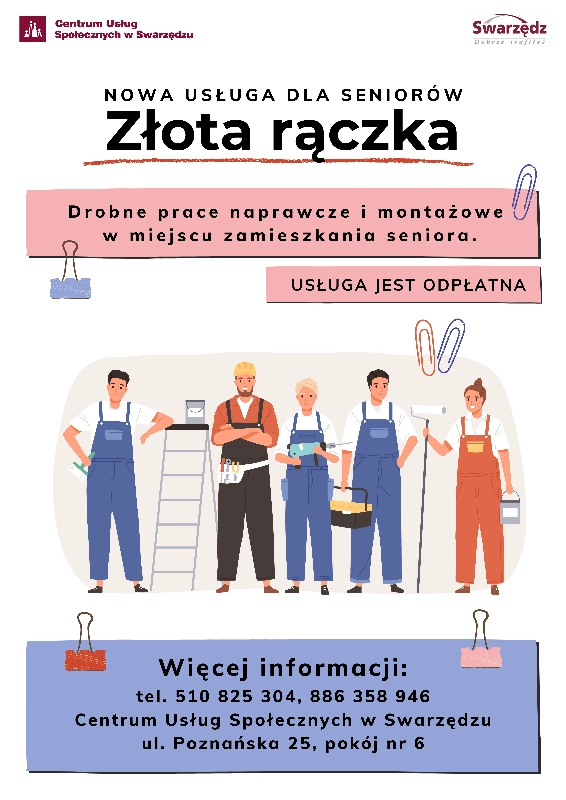 Złota rączka dla seniorów w Swarzędzu - pomoc w drobnych pracach