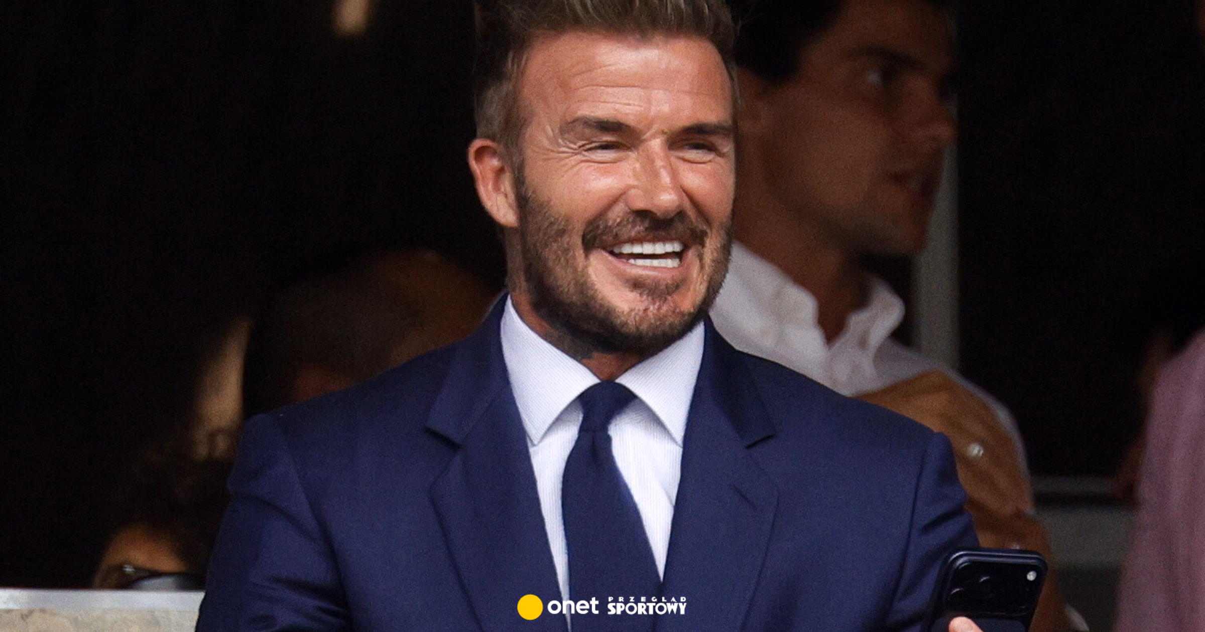 David Beckham pojawił się na meczu Norwegia - Anglia. Spójrz, kto mu towarzyszył