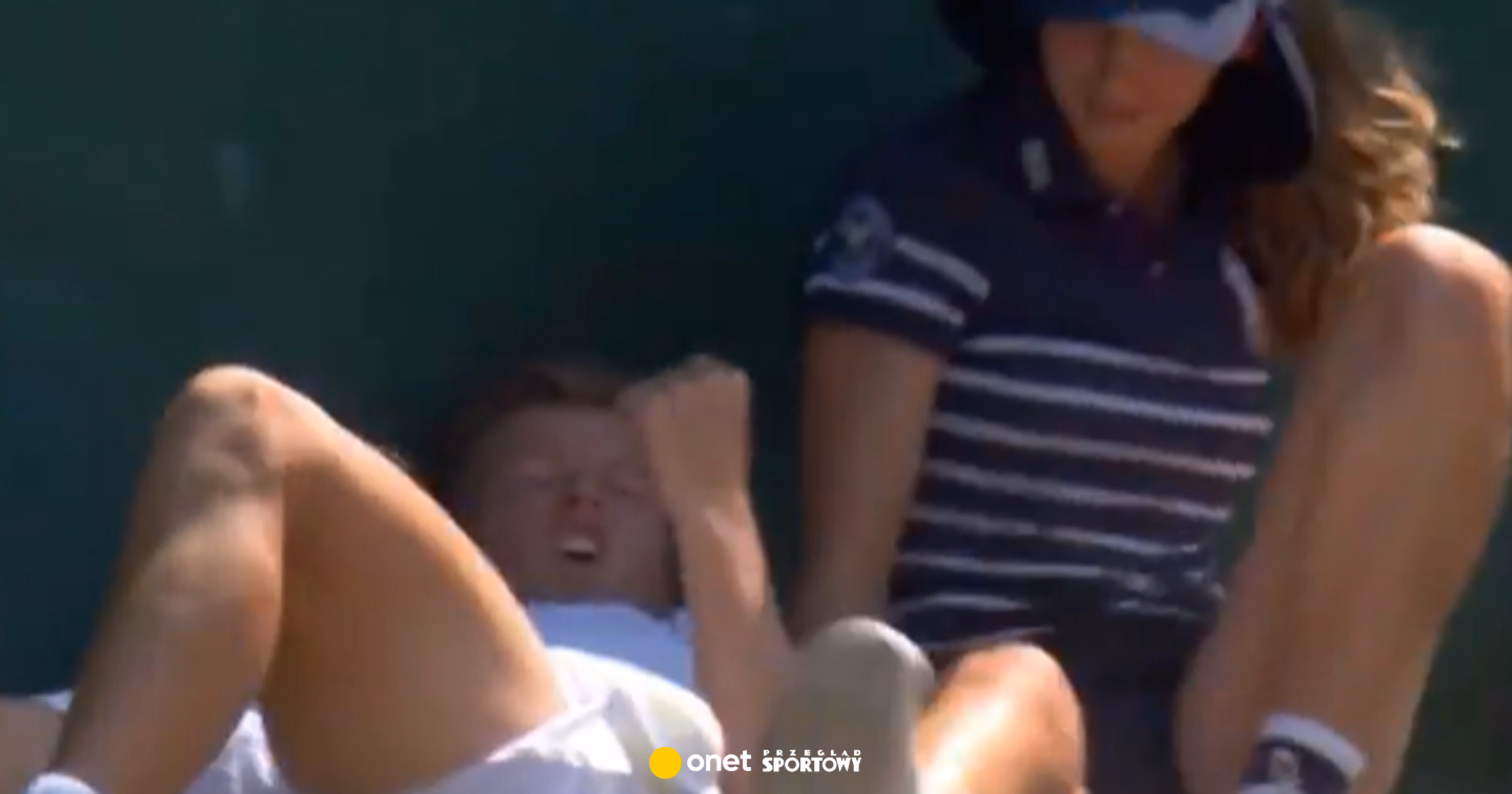 Dlatego przerwano mecz na Wimbledonie. Nie mogła wstać z kortu